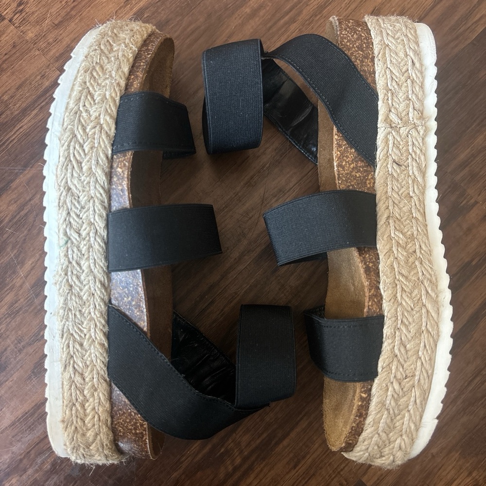 Steve Madden Women's Kimmie Wedge Sandal - US 9 - Black